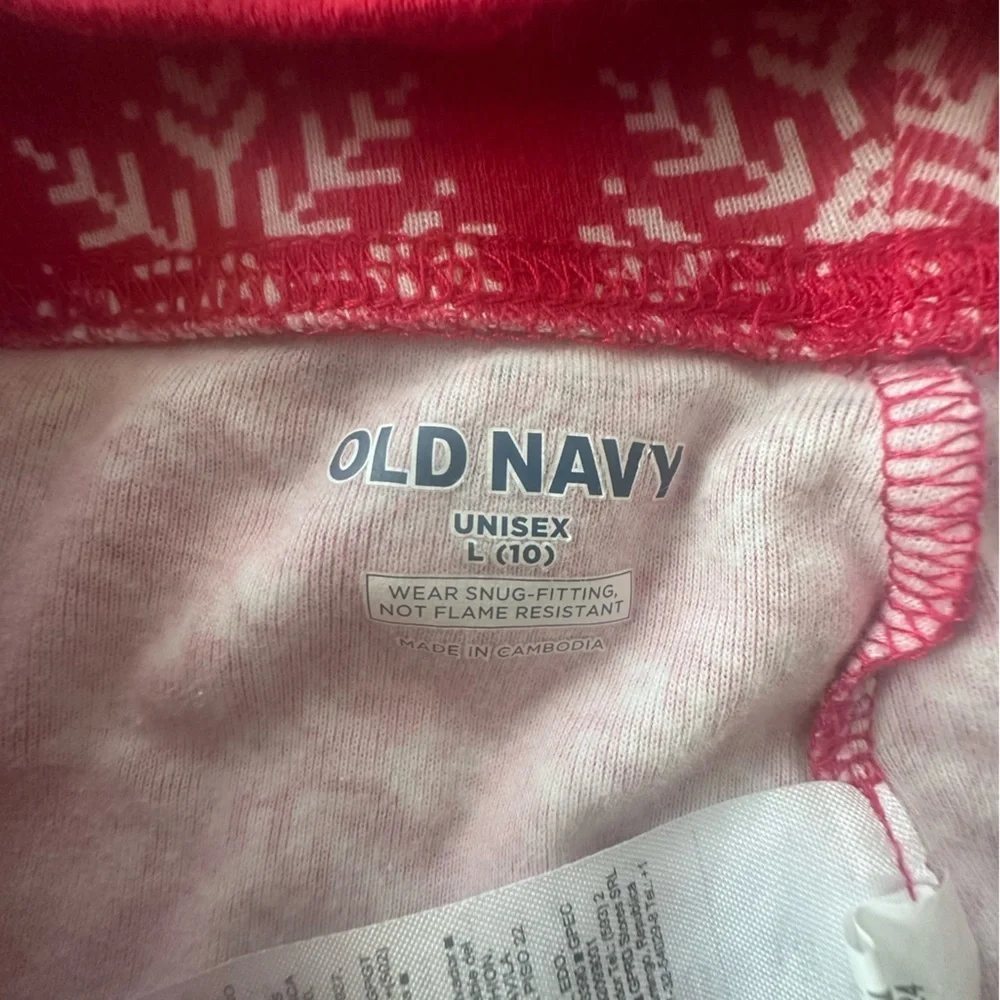Preloved Navy Red and White Holiday Pajama Set